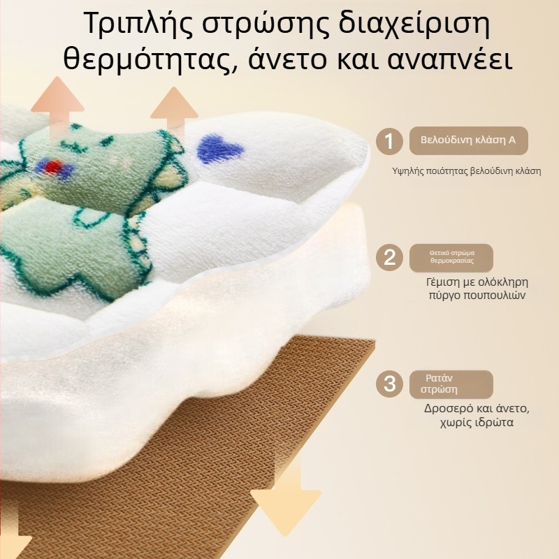 Διπλής όψεως φλανελ μαξιλαράκι καθίσματος καροτσιού για μωρά