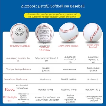 Xinhui PU softball για σχολικές διοργανώσεις — Κατηγορία: Softball, Υλικό: PU, Προέλευση: Zhejiang; κατάλληλο για softball και άλλα παιχνίδια με μπάλα