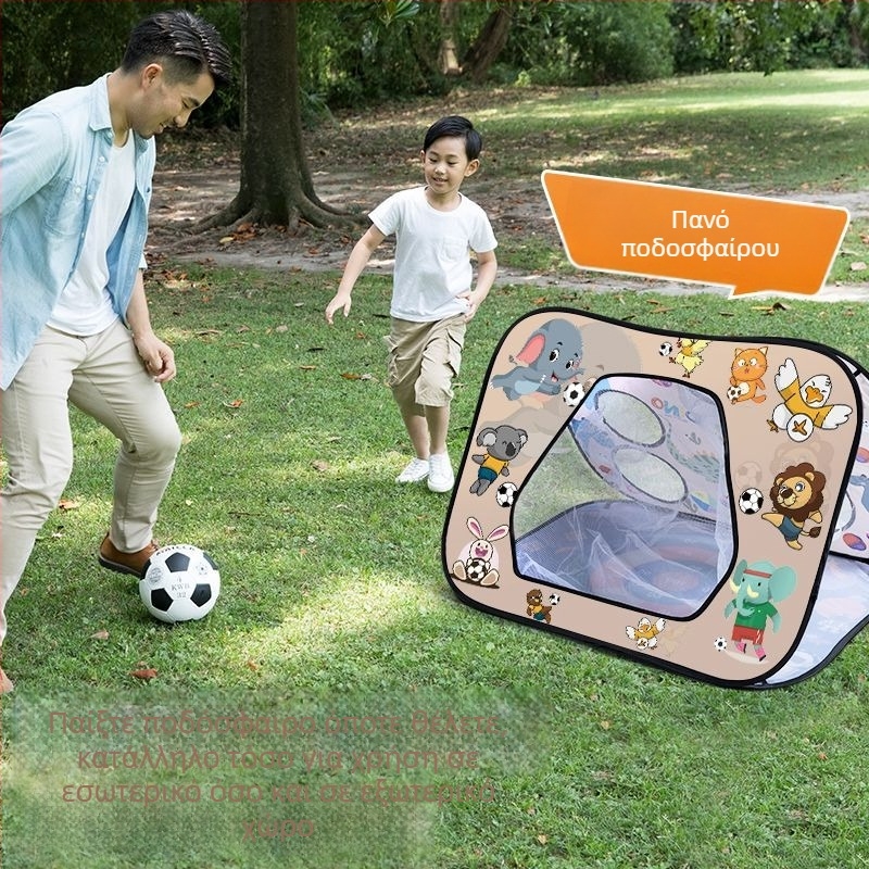 Τρία σε ένα πτυσσόμενο πάνελ στόχου για σακουλάκια με άμμο – ρίξιμο ποδοσφαίρου, ρίψη σακουλών με άμμο, κολλώδεις μπάλες; εσωτερικού και εξωτερικού παιχνιδιού, ηλικίες 4–6 ετών