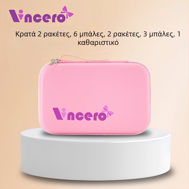 VINCERO αδιάβροχη θήκη ρακετών με σκληρό περίβλημα για τένις τραπέζι και μπάντμιντον, μεγάλη χωρητικότητα