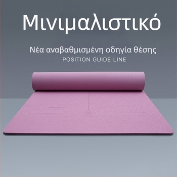 Στρώμα γιόγκα από TPE, 1200 g, 6 mm, μοτίβο γραμμής σώματος, κατάλληλο για γυμναστική και χορό