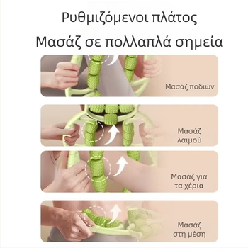 Κύλινδρος αφρού 12 τροχών για μασάζ μυών και γιόγκα – Υλικό TPE