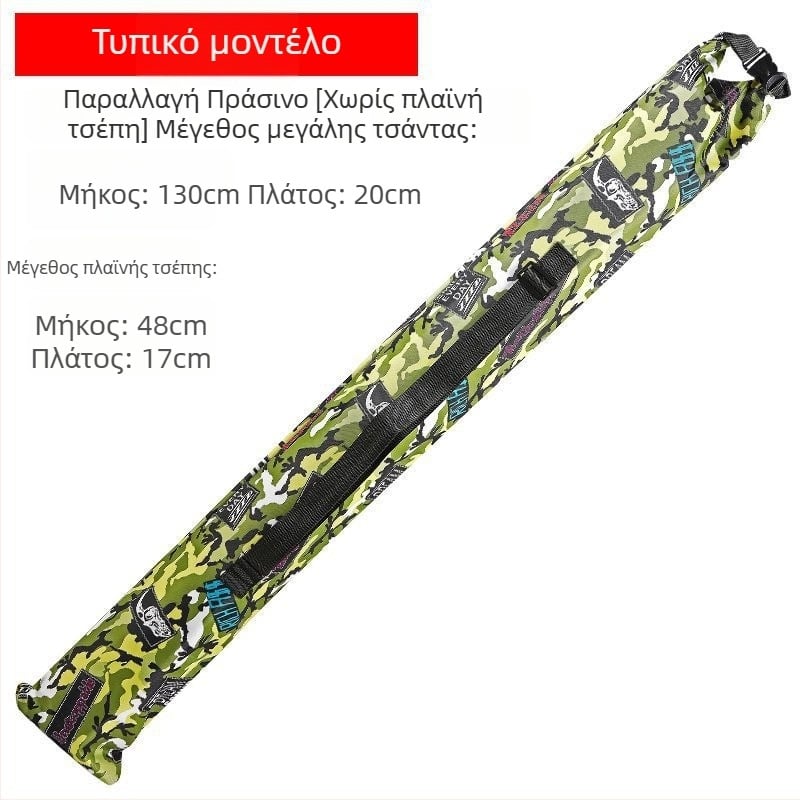 Ενισχυμένος σάκος για κοντάρια ψαρέματος, αδιάβροχος, ανθεκτικός στην τριβή, πτυσσόμενος καμβάς για εξοπλισμό ψαρέματος
