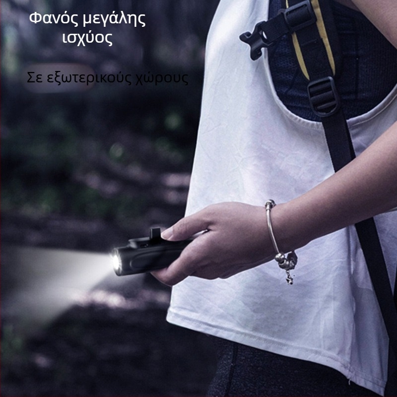 Φακός κάψουλας, μίνι φορητός με μπαταρία 5000mAh, LED φως, επαναφορτιζόμενος εξωτερικός φωτισμός