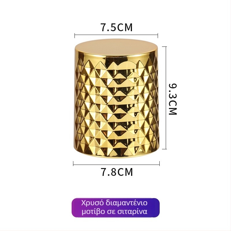 Σετ ζαριών (ABS πλαστικό + ηλεκτροεπάλειψη; στρογγυλεμένες γωνίες; λαμπερός διαμαντένιος σχεδιασμός; κουτί 100 τεμάχια)