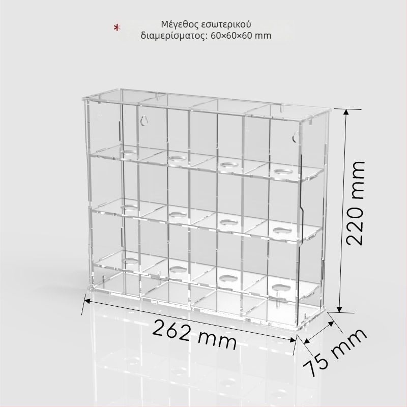 Ακρυλική θήκη αποθήκευσης για επιτραπέζια έκθεση παιχνιδιών, προστασία από σκόνη, χωρητικότητα 2 L