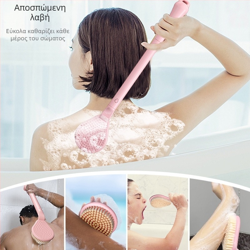 Βούρτσα μπάνιου και μασάζ με μακριά λαβή και μαλακές τρίχες | ABS/PA, The Story of Mud, Jiangsu