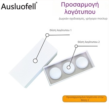 Σετ δώρου γκολφ σε κουτιά, 3 τεμάχια, καπάκι δύο μερών, διπλού επιπέδου κουτί για μπάλες, με εκτυπωμένο λογότυπο