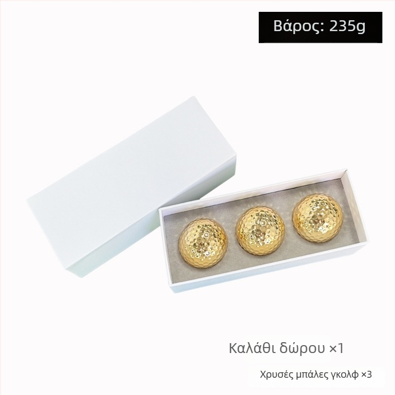 Σετ δώρου γκολφ σε κουτιά, 3 τεμάχια, καπάκι δύο μερών, διπλού επιπέδου κουτί για μπάλες, με εκτυπωμένο λογότυπο