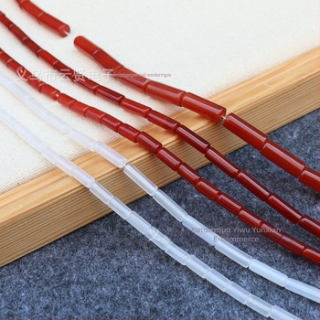 Ελεύθερες χάντρες – φυσική πέτρα, γυαλισμένες κυλινδρικές χάντρες, Άνοιξη 2025