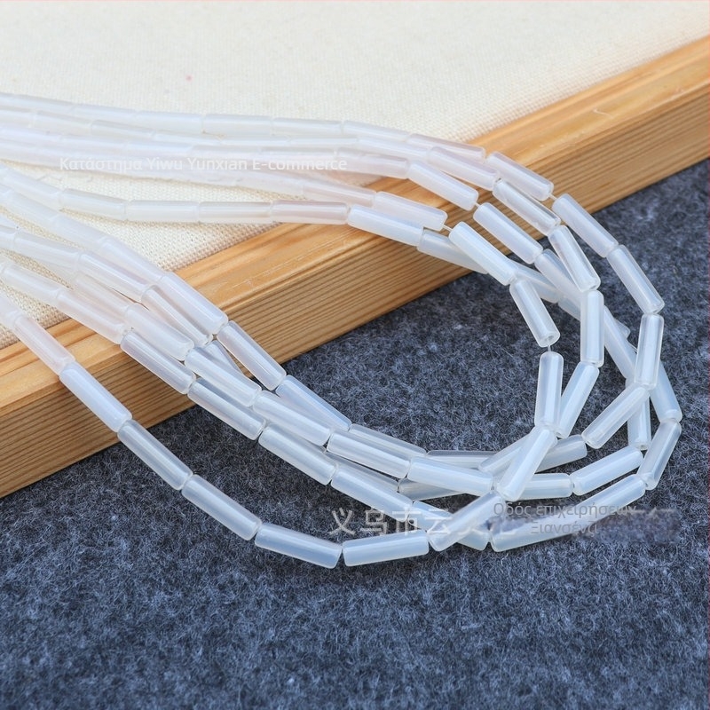 Ελεύθερες χάντρες – φυσική πέτρα, γυαλισμένες κυλινδρικές χάντρες, Άνοιξη 2025