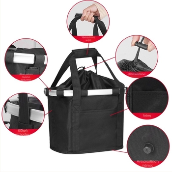 Μπροστινό καλάθι για ποδήλατο βουνού, αναδιπλώσιμο, ύφασμα οξφόρντ, μάρκα Inwild, μοντέλο 162401