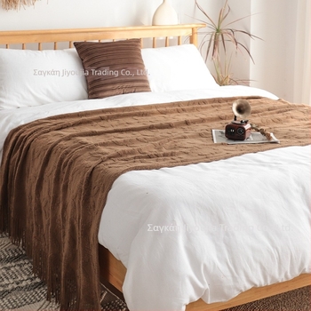 Κυκλικό κάλυμμα κρεβατιού σε κομψό στυλ ελαφρού πολυτελούς – 100% ακρυλικό, 800G, κατάλληλο για σαλόνι/καναπέ ή υπνοδωμάτιο, άλλος τύπος κουβέρτας