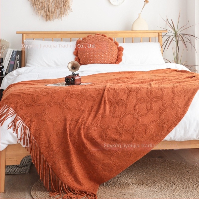 Κυκλικό κάλυμμα κρεβατιού σε κομψό στυλ ελαφρού πολυτελούς – 100% ακρυλικό, 800G, κατάλληλο για σαλόνι/καναπέ ή υπνοδωμάτιο, άλλος τύπος κουβέρτας