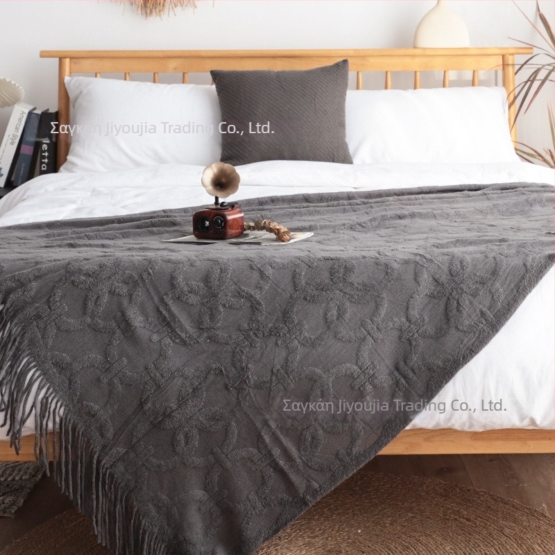 Κυκλικό κάλυμμα κρεβατιού σε κομψό στυλ ελαφρού πολυτελούς – 100% ακρυλικό, 800G, κατάλληλο για σαλόνι/καναπέ ή υπνοδωμάτιο, άλλος τύπος κουβέρτας