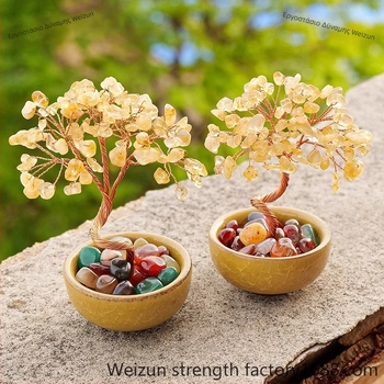 Κρυστάλλινο Δέντρο με Μοντέρνο Μινιμαλιστικό Σχεδιασμό και Βάση για Φλιτζάνι Τσαγιού