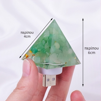 Νυχτερινό φως γεωμετρικού κρυστάλλου - Σύγχρονο μινιμαλιστικό φωτιστικό κομοδίνου, έτοιμο προς δώρο