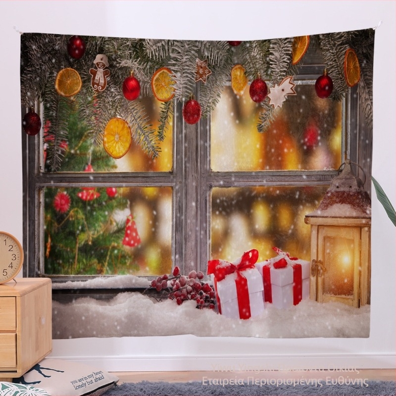 Ταπετσαρία χριστουγεννιάτικης σειράς, 100% πολυεστέρας, υφαντή με μηχανή, ορθογώνια, μοντέρνα απλότητα