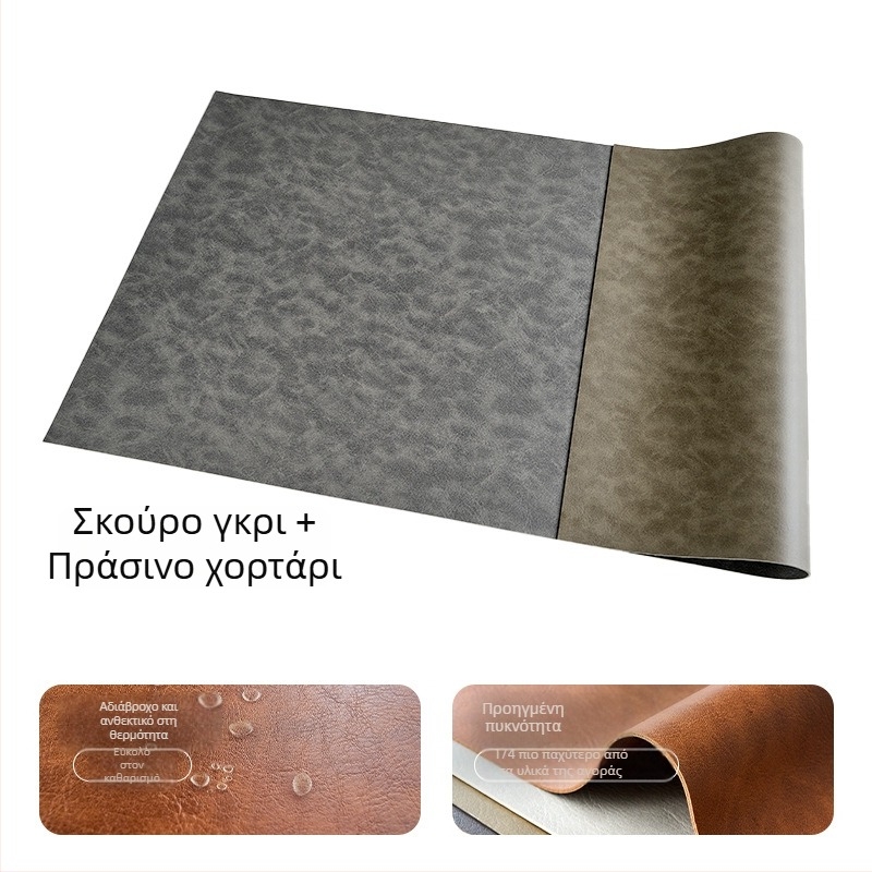 Δερμάτινο αδιάβροχο πατάκι για τσάι, στυλ Zen-Chinoiserie, με μείγμα πολυεστέρα, προσαρμόσιμο