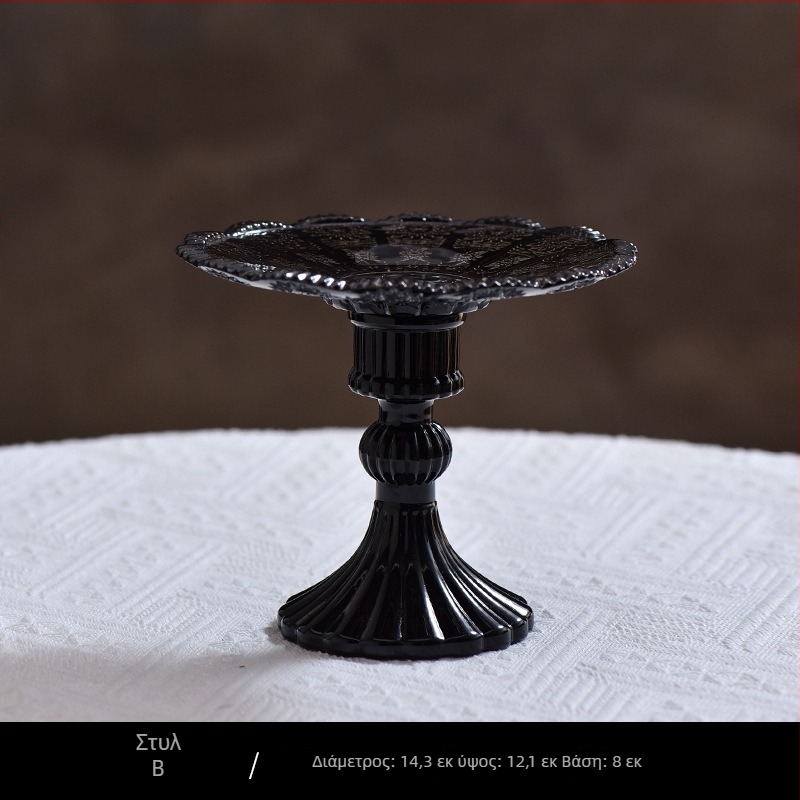 Πιατέλα φρούτων με πόδι υψηλό, ευρωπαϊκού στυλ, μοντέρνος μινιμαλιστικός σχεδιασμός, γυάλινο υλικό