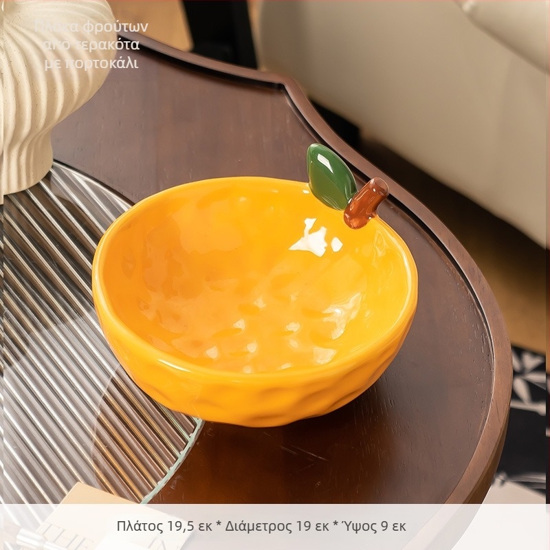 Κεραμική πιατέλα φρούτων με γλασαρισμένη επιφάνεια, Νέο κινεζικό στυλ για ξενοδοχεία και εστιατόρια, υψηλής ποιότητας φινίρισμα με χώρο για σνακ