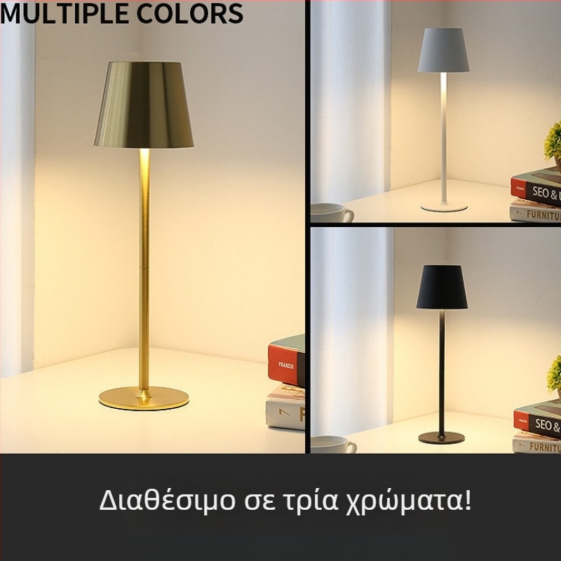 Λάμπα γραφείου με ψηλά πόδια, μεταλλική βάση, μοντέρνος μινιμαλιστικός σχεδιασμός, τάση έως 36V, μοντέλο: επιτραπέζια λάμπα με κυκλική βάση