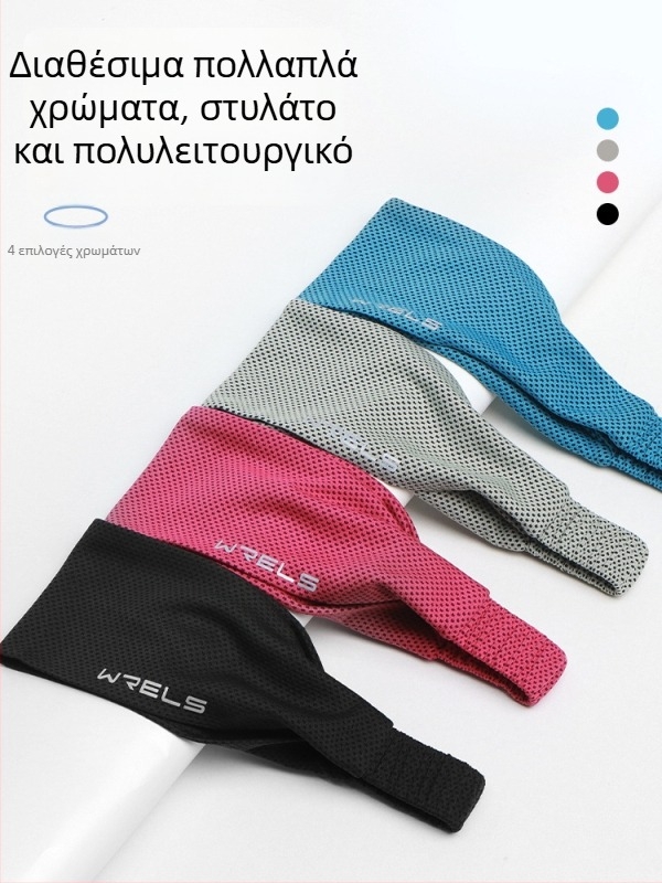 WRELS Καλοκαιρινή δροσερή κορδέλα για το κεφάλι, απορροφά τον ιδρώτα, πολυεστέρας, καρό σχέδιο, unisex