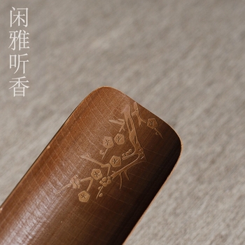 Χειροποίητο σετ τελετής τσαγιού από μπαμπού, τριών τεμαχίων, με χαλάκι τσαγιού, πετσέτα τσαγιού και κουτάλι τσαγιού