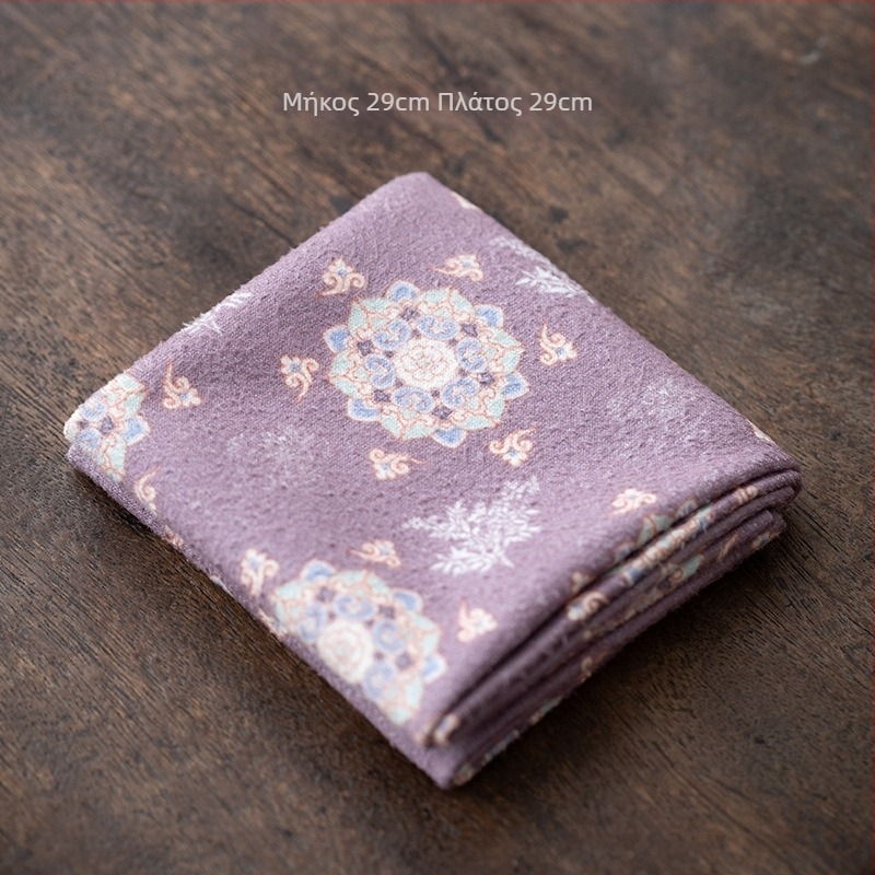 Benlong Gold Βελούδινο Εκτυπωμένο Διπλής Όψεως Απορροφητικό Πανί Για Τσάι | Ρετρό Εκτύπωση, Μαλακό Βαμβάκι, Τσάι Ματ | Νέος Κινέζικος Στυλ