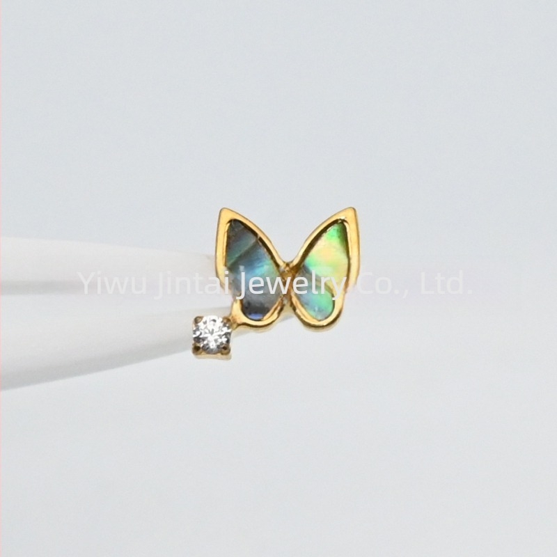 Σκουλαρίκια σε σχήμα φιόγκα, από τιτάνιο ASTM F-136 implant-grade, διαμαντικής κοπής, Titanium Brocade, σειρά Princess