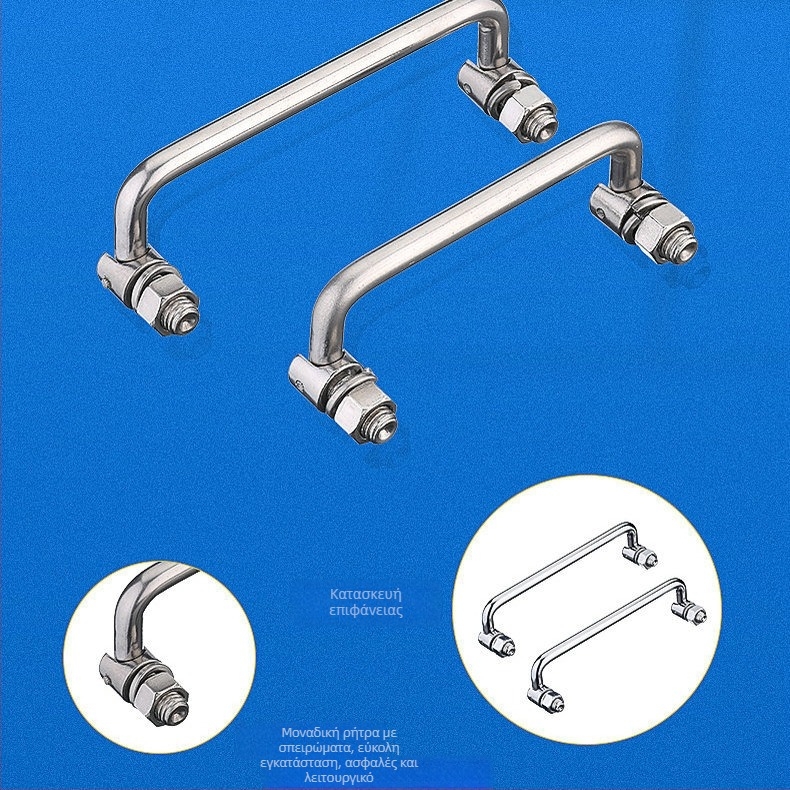 LS506 αναδιπλούμενο χερούλι ντουλαπιού, 304 ανοξείδωτος χάλυβας, χρωμιωμένη επιφάνεια, επιφανειακή τοποθέτηση