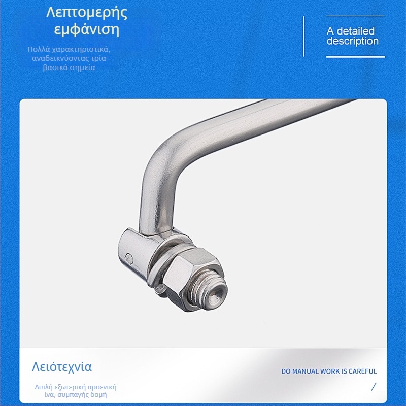 LS506 αναδιπλούμενο χερούλι ντουλαπιού, 304 ανοξείδωτος χάλυβας, χρωμιωμένη επιφάνεια, επιφανειακή τοποθέτηση