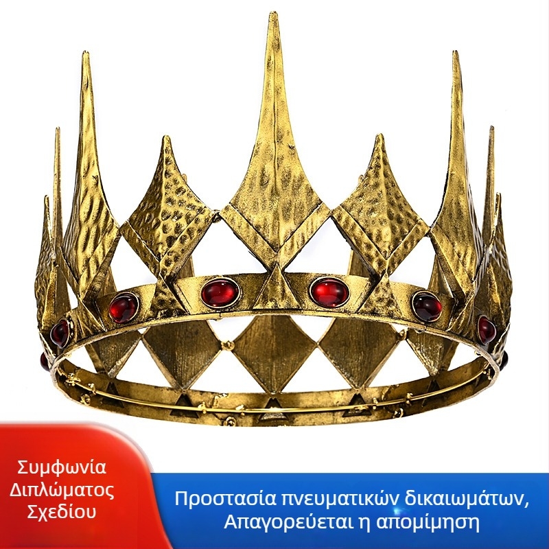 Κορώνα για κεφάλι από κράμα με κρυσταλλική διακόσμηση, καθαρότητα K9, στυλ κορώνας