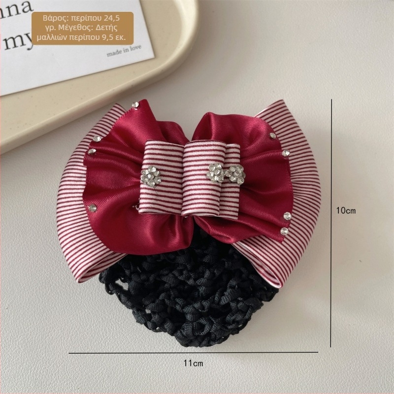 Αξεσουάρ μαλλιών με λουλούδι από κρύσταλλα και δίχτυ, μεταλλική κορδέλα, για γυναίκες επαγγελματίες (FW8029) - Sailing Shadow