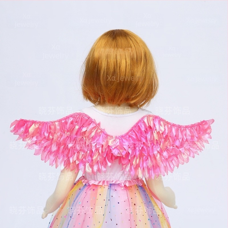 Φωτιζόμενα Αγγελικά Φτερά – Πέπλο από Πολυεστέρα για Μικρή Νεράιδα