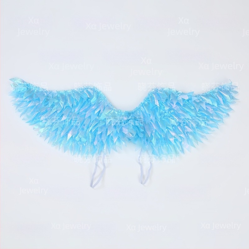 Φωτιζόμενα Αγγελικά Φτερά – Πέπλο από Πολυεστέρα για Μικρή Νεράιδα