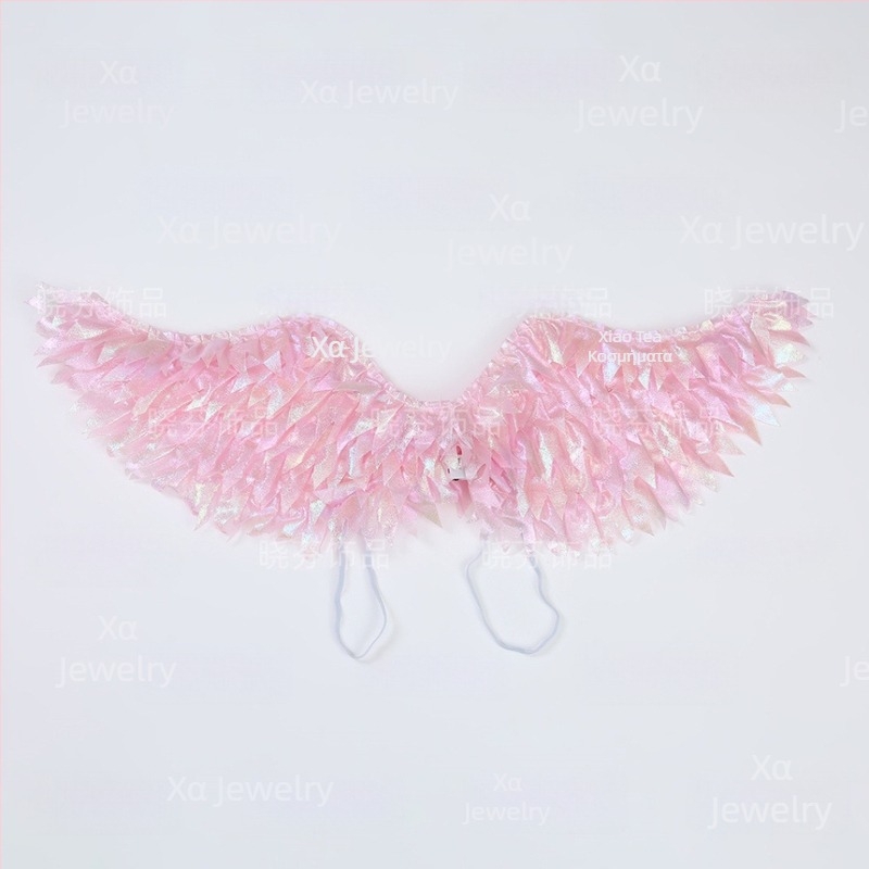 Φωτιζόμενα Αγγελικά Φτερά – Πέπλο από Πολυεστέρα για Μικρή Νεράιδα