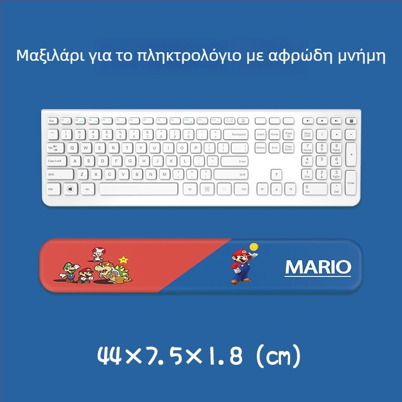 Μαξιλαράκι καρπού για πληκτρολόγιο και ποντίκι — σιλικόνη, αφρός μνήμης για την παλάμη, διπλής όψης με θέμα καρτούν, αντιολισθητικό, ανθεκτικό στη φθορά, εύκολο στον καθαρισμό