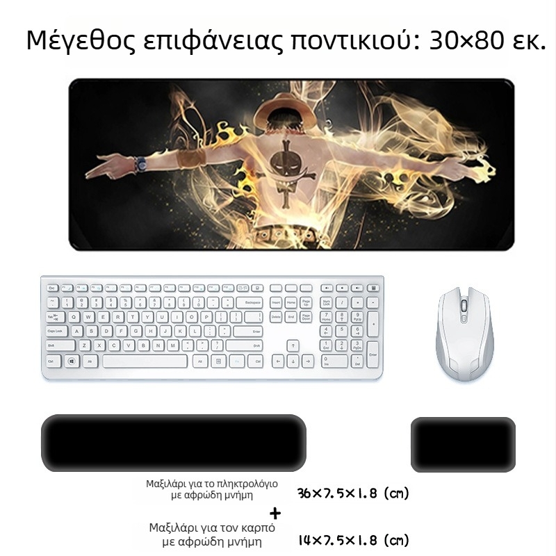 Μαξιλαράκι καρπού για πληκτρολόγιο και ποντίκι — σιλικόνη, αφρός μνήμης για την παλάμη, διπλής όψης με θέμα καρτούν, αντιολισθητικό, ανθεκτικό στη φθορά, εύκολο στον καθαρισμό