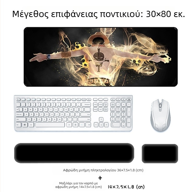 Μαξιλαράκι καρπού για πληκτρολόγιο και ποντίκι — σιλικόνη, αφρός μνήμης για την παλάμη, διπλής όψης με θέμα καρτούν, αντιολισθητικό, ανθεκτικό στη φθορά, εύκολο στον καθαρισμό