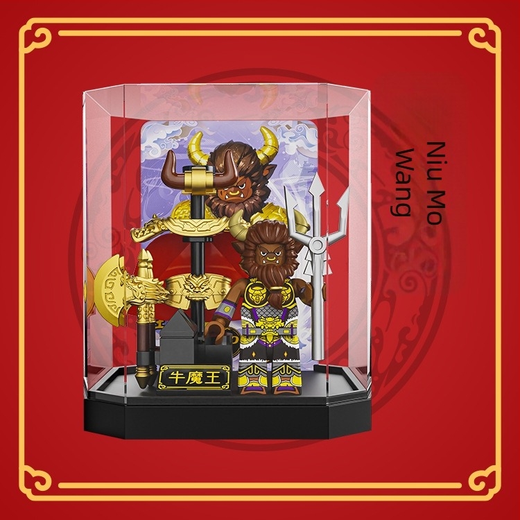 Μίνι φιγούρα κατασκευαστικό σετ Monkey King και Guanyin, ABS πλαστικό, έως 38 τεμάχια, κατάλληλο για ηλικίες 7–14