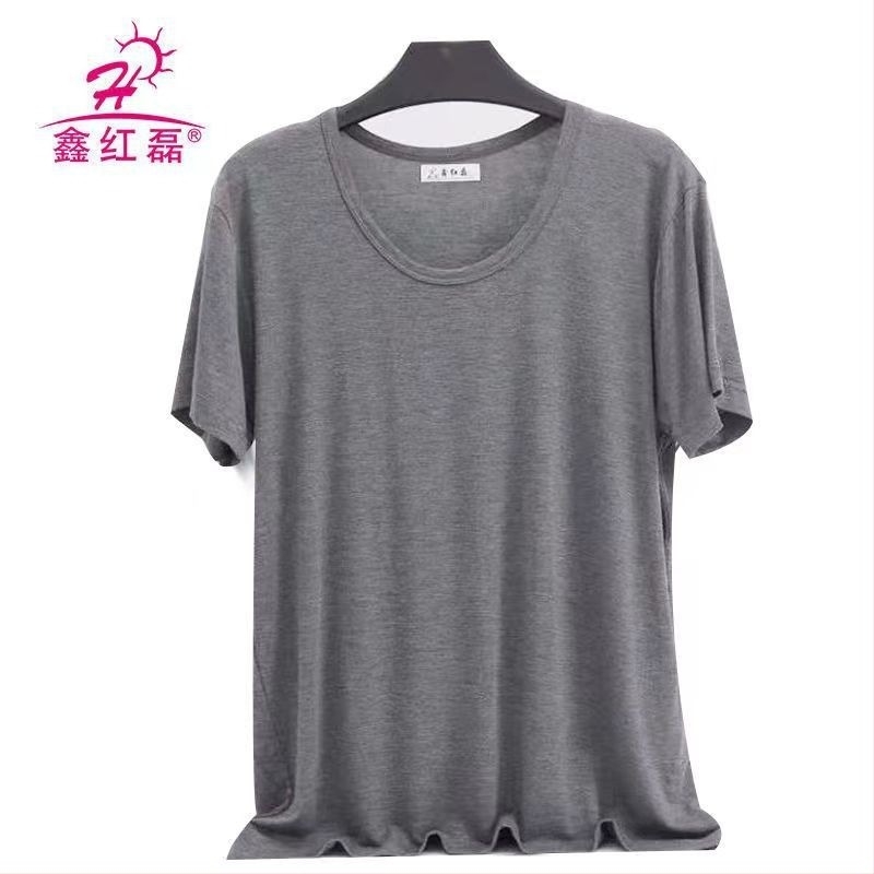 Ανδρικό κοντομάνικο T-shirt από Modal, εφαρμοστό, με στρογγυλή λαιμόκοψη, ultra-λεπτό, υψηλή ελαστικότητα, σε μεγέθη plus
