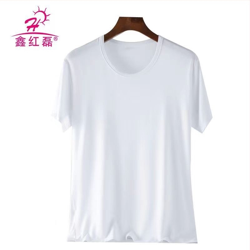 Ανδρικό κοντομάνικο T-shirt από Modal, εφαρμοστό, με στρογγυλή λαιμόκοψη, ultra-λεπτό, υψηλή ελαστικότητα, σε μεγέθη plus