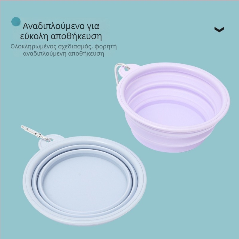 Pioneer Διπλούμενο μπολ σκύλου από σιλικόνη με κλείδωμα – Φορητό μπολ τροφής κατοικίδιων, κουτί 200 τεμάχια, μη εισαγόμενο