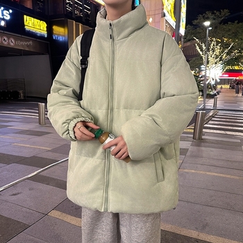 Μπουφάν σουέτ με βαμβακερό γέμισμα, γιακά stand-up, φερμουάρ, ενισχυμένη μόνωση 200–300 g