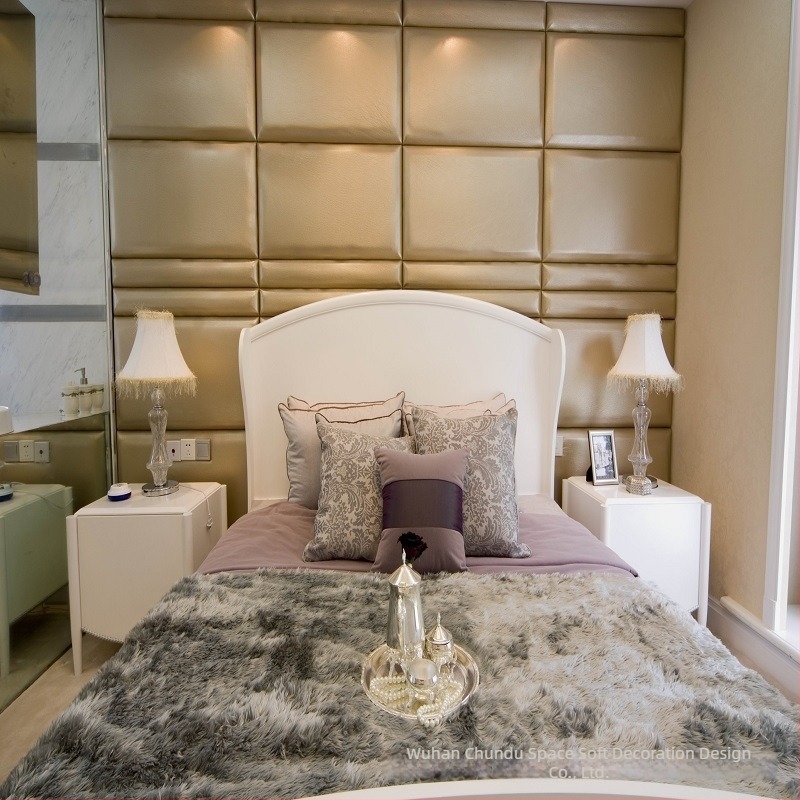 Μαλακό πάνελ φόντου τοίχου για σαλόνι και υπνοδωμάτιο — PVC υλικό, απλός και μοντέρνος σχεδιασμός, μονόχρωμο σχέδιο, παραμετροποίηση κατόπιν παραγγελίας