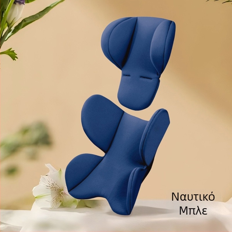 Δερμάτινο εσωτερικό μαξιλαράκι για παιδικό κάθισμα αυτοκινήτου, συμβατό με καρότσι και κρεβάκι, τεσσάρων εποχών, με στήριξη στη μέση και μαξιλάρι κεφαλής