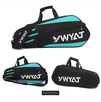 Τσάντα Μπαντμίντον YWYAT, 3 ρακέτες, unisex, πλάτης με έναν ιμάντα, καμβάς και πολυεστέρας