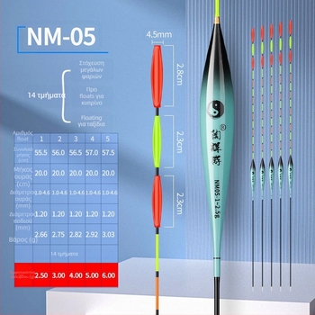 Ψαρευτικός πλωτήρας με ενσωματωμένη σκληρή ουρά, διαμαντωμένος σχεδιασμός με τρία μάτια, τριγωνική ουρά, παχυσμένος και ορατός νανοϋλικό πλωτήρας