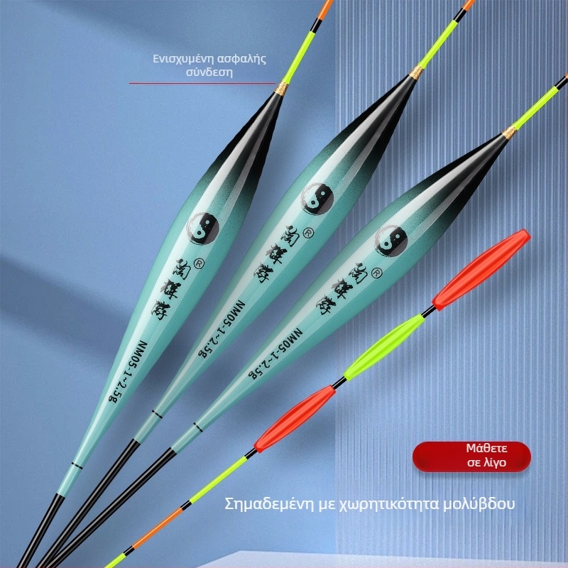 Ψαρευτικός πλωτήρας με ενσωματωμένη σκληρή ουρά, διαμαντωμένος σχεδιασμός με τρία μάτια, τριγωνική ουρά, παχυσμένος και ορατός νανοϋλικό πλωτήρας